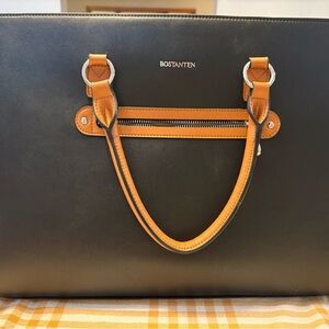 BOSTANTEN Black and Tan Women's Tote Bag